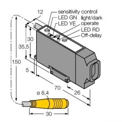 Cảm biến quang Turck D12DAB6FVQ Cảm biến quang Turck D12DAB6FVQ