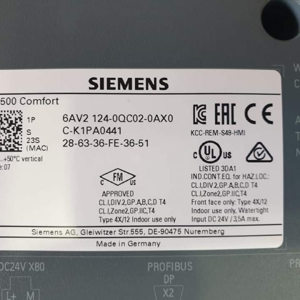 TP1500 COMFORT 6AV2124-0QC02-0AX1 TP1500 COMFORT 6AV2124-0QC02-0AX1
